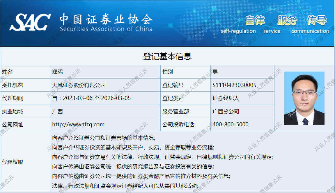 天风证券广西分公司一证券经纪人被警示